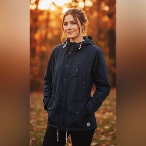 SCHOTT BROS. UNISEX NAVY/BABY BLUE YACHTING/BOATING JACKET HERITAGE NAUTICAL EUC